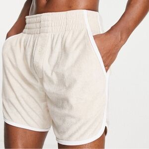 Men’s large Terri cloth beige vintage style shorts